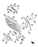 Genuine Mopar Front Door Glass Channel Left 68404796AA. Fixed Price $266.11.