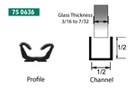 New Universal Glass Run Seal For 1/2" X Channel Door Window Weatherstrip. Fixed Price $29.99.