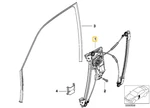 Front Right Window Regulator For Bmw E-38. Fixed Price $399.95.