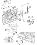Genuine Mopar Front Door Window Regulator Left 55075799. Fixed Price $78.45.