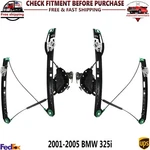 Front Power Window Regulator Left And Right For 2001-2005 Bmw 325I Sedan Wagon. Fixed Price $63.85.