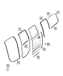 Genuine Mopar Rear Door Glass Run Seal Right 68285728AE. Fixed Price $55.25.