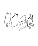 Genuine Mopar Front Door Glass Weatherstrip Right 68188784AE. Fixed Price $47.25.