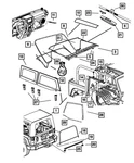Genuine Mopar Door Glass Frame Right 5182826AC. Fixed Price $99.79.