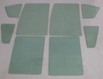 1958 Chevrolet Pontiac Glass 4 Door Sedan Front Rear Vent Green Tint Set. Fixed Price $209.00.