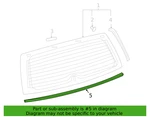( ) Genuine Toyota 75575-0R010 Rear Glass Reveal Molding, 2006-2012 Rav 4. Fixed Price $26.24.
