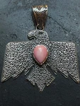 Pink Conch Thunderbird Pendant Sterling Silver G449. Fixed Price $68.00.