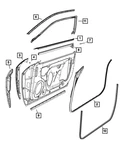 Genuine Mopar Front Door Belt Outer Weatherstrip Right 55399122AG. Fixed Price $200.90.