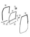 Genuine Mopar Front Door Glass Channel Right 68294394AB. Fixed Price $83.48.