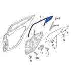 New Oem Genuine 17-20 Hyundai Elantra Right Rear Window Run Channel 83541-F2000. Fixed Price $33.95.