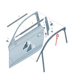 New Audi A3 Sportback Front Left Door Window Channel 8V4837439A Original. Fixed Price $191.27.