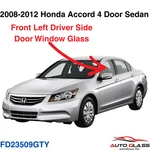 Fits 2008-2012 Honda Accord 4 Sedan Driver Side Left Front Door Window Glass. Fixed Price $75.89.