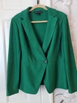 St John Kelly Green Textured Knit 1-BUTTON Blazer 10 Black Label Wool Blend Usa. Fixed Price $79.99.