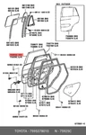 Genuine Oe Tape, Black Out, NO.3 Right, 7595378010 For Toyota 75953-78010. Fixed Price $16.90.