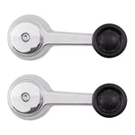 Pair Manual Window Cranks For Jeep Set Chrome Handles W/ Black Knobs 5AB84LX9. Fixed Price $27.40.