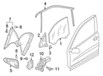 Vw/audi/porsche 5NN837432B5AP Window Channel. Guide. Fixed Price $398.27.
