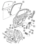 Genuine Mopar Rear Door Glass Run Weatherstrip Right 5008578AD. Fixed Price $115.35.