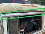 1955 1956 1957 Chevrolet Bel Air 4 Door Sedan Left Front Window Stainless Upper. Fixed Price $45.00.