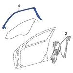 For Dodge Challenger 2008-2023 4575890AK Front Right Window Channel. Fixed Price $184.66.