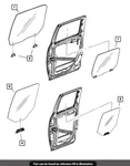07-24 Ram 1500 Ds Wrangler Rear Door Glass Clip Factory Mopar New Oem. Fixed Price $27.56.