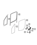 Genuine Mopar Door Glass Frame Right 68010111AA. Fixed Price $38.04.